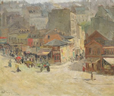 Street scene in Montmartre by Abel Truchet